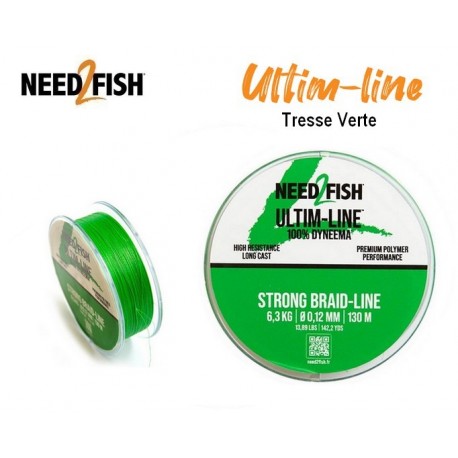 Tresse de pêche - Ultim Line Verte - Need2Fish
