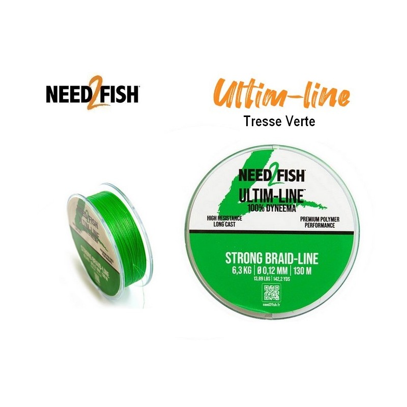 Tresse de pêche - Ultim Line - Strong blaid line Verte - Need2Fish
