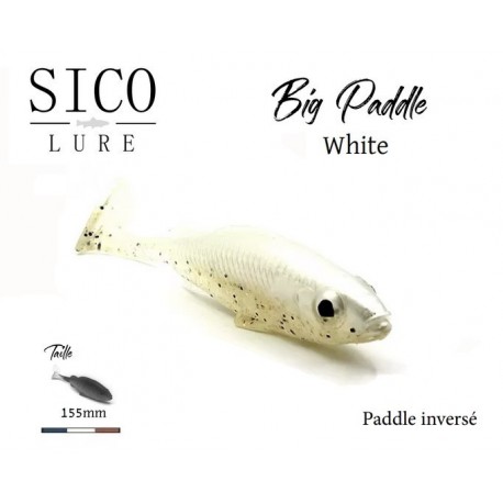 Leurre Souple Shad - Big Paddle 155 White - Sico Lure