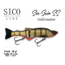 Leurre Dur Slow Sinking - Sico Swim SS 155 Gold Master  15.5cm 48gr - Sico Lure