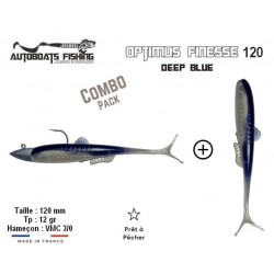 Combo Pack - Leurre Souple Armé Finesse - OPTIMUS FINESSE 120 Deep Blue - Autoboats Fishing