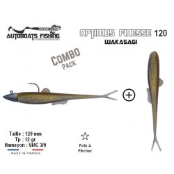 Combo Pack - Leurre Souple Armé Finesse - OPTIMUS FINESSE 120 Wakasagi Evo - Autoboats Fishing