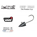 Tête Plombée Deep Head 3/0 - 12gr - Autoboats Fishing