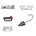 Tête Plombée Deep Head 3/0 - 16gr - Autoboats Fishing