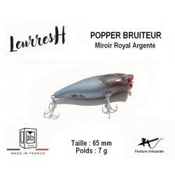 Leurre Dur Surface - Popper Miroir Royal Argenté - LeurresH