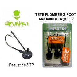 Tête Plombée Football - G'Foot Guard 1/0 - 5gr - Mat Natural - Gunki