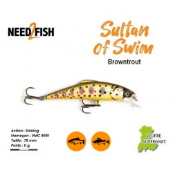 Leurre Dur - Sultan of Swim Browntrout - Need2Fish