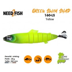Leurre Souple Swimbait - GSS 160 Yellow - Need2Fish