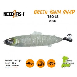 Leurre Souple Swimbait - GSS 160 White - Need2Fish