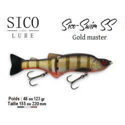 Leurre Dur Swimbait- Sico Swim SS 155 Gold Master  15.5cm 48gr - Sico Lure