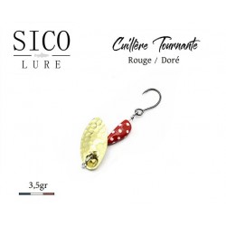 Cuillère Tournante Vibro 3.5 gr - Rouge / Doré - Sico-Lure
