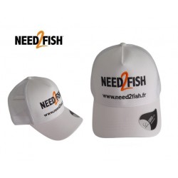 Casquette de pêche Need2Fish - Blanche
