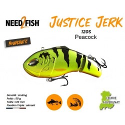 Leurre Dur Coulant Swimbait - Justice Jerk Peacock - Need2Fish