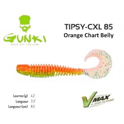 Leurre Souple - Tipsy - CXL 85 3.3" Orange Chart Belly 8.5cm - Gunki