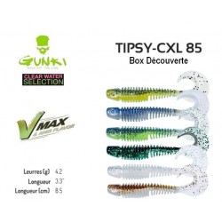 Kit Découverte Leurre Souple - Tipsy CXL 85 Clear Water 3.3" 8.5cm - Gunki