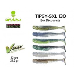 Kit Découverte Leurre Souple - Tipsy SXL 130 Clear Water 5.1" 13cm - Gunki