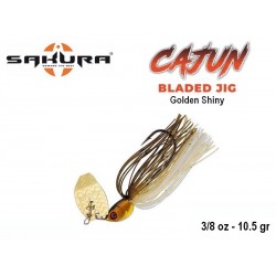 Chatterbait Cajun Bladed Jig - Golden Shiny 10.5 gr - Sakura