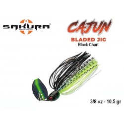 Chatterbait Cajun Bladed Jig - Black Chart 10.5 gr - Sakura
