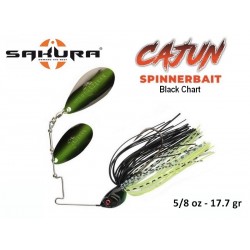 Cajun Spinnerbait - Black Chart 17.7 gr - Sakura