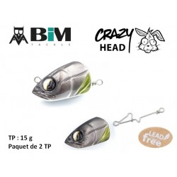 Tête Plombée Crazy head 15gr - BIM Tackle
