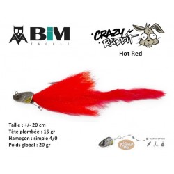 Leurre Hybride - Crazy Rabbit  20cm TP 15g H4/0 - Hot Red - BIM