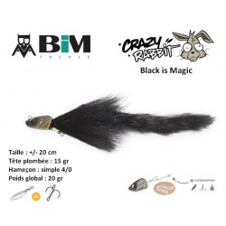 Leurre Hybrid - Crazy Rabbit  18cm TP 15g - Black is Magic - BIM