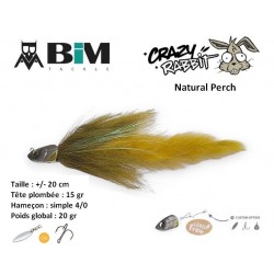 Leurre Hybride - Crazy Rabbit  20cm TP 15g H4/0 - Natural Perch - BIM