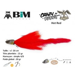 Leurre Hybride - Crazy Rabbit  20cm TP 15g H4/0 - Hot Red - BIM