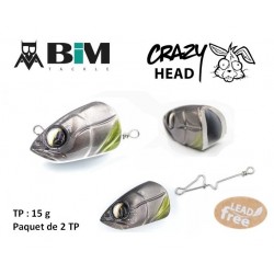 Tête Plombée Crazy head 15gr - BIM Tackle